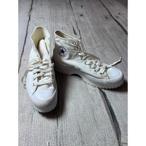 Converse Chuck Taylor Lugged 2.0 High Top Women 10.5 White Platform Sneaker